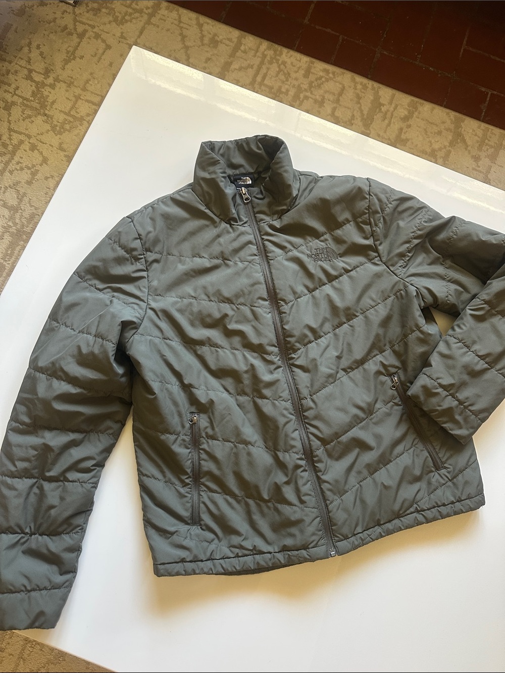 Women’s The North Face Quilted Jacket - Olive/Army Green